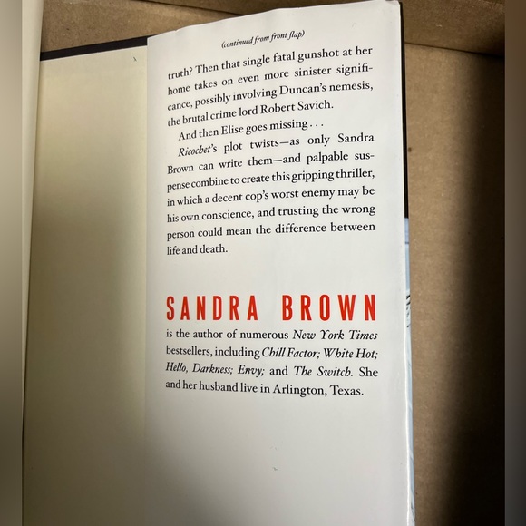 3/$20 Hardcover edition -  Ricochet by Sandra Brown - Picture 4 of 5